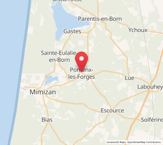 Map of Pontenx-les-Forges, Nouvelle-Aquitaine