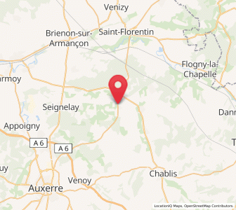 Map of Pontigny, Bourgogne-Franche-Comté
