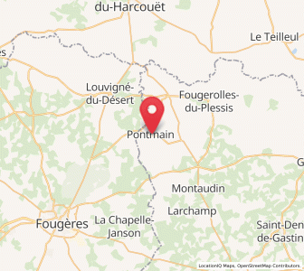 Map of Pontmain, Pays de la Loire
