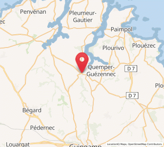 Map of Pontrieux, Brittany