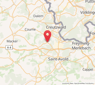 Map of Porcelette, Grand Est