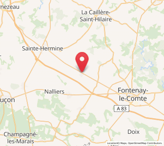 Map of Pouillé, Pays de la Loire