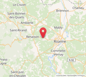 Map of Pouilly-les-Nonains, Auvergne-Rhône-Alpes