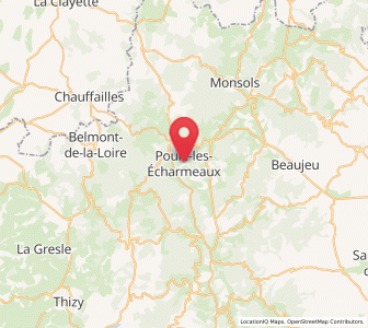 Map of Poule-les-Écharmeaux, Auvergne-Rhône-Alpes