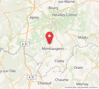Map of Prauthoy, Grand Est