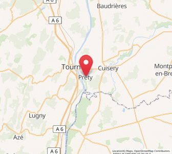 Map of Préty, Bourgogne-Franche-Comté