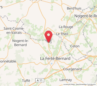 Map of Préval, Pays de la Loire