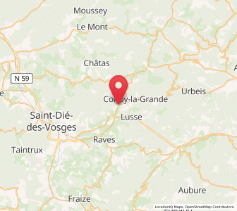 Map of Provenchères-sur-Fave, Grand Est