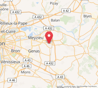 Map of Pusignan, Auvergne-Rhône-Alpes