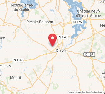 Map of Quévert, Brittany