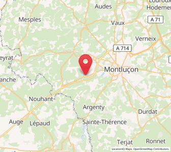 Map of Quinssaines, Auvergne-Rhône-Alpes