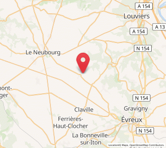 Map of Quittebeuf, Normandy
