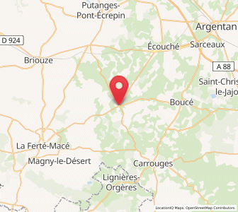 Map of Rânes, Normandy