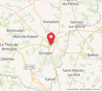 Map of Rannée, Brittany