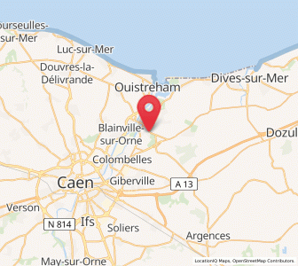 Map of Ranville, Normandy