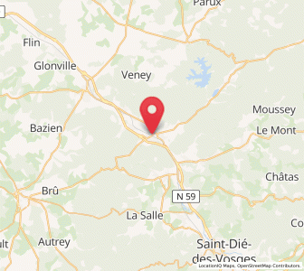 Map of Raon-l’Étape, Grand Est