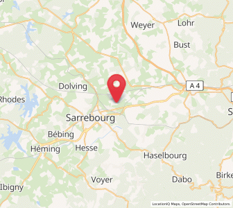 Map of Réding, Grand Est