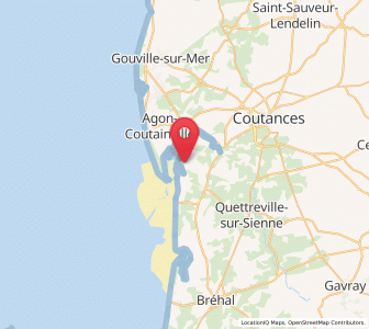 Map of Regnéville-sur-Mer, Normandy