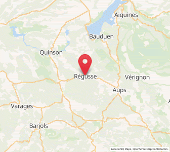 Map of Régusse, Provence-Alpes-Côte d'Azur