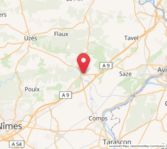 Map of Remoulins, Occitanie