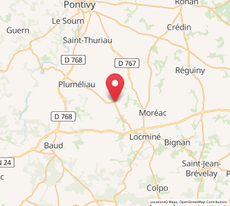 Map of Remungol, Brittany