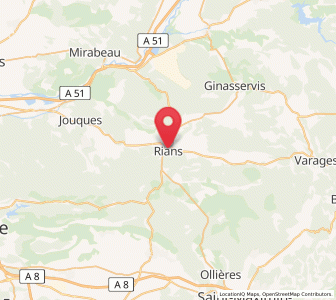 Map of Rians, Provence-Alpes-Côte d'Azur