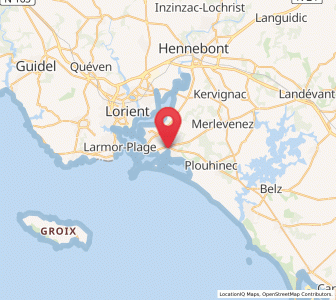Map of Riantec, Brittany