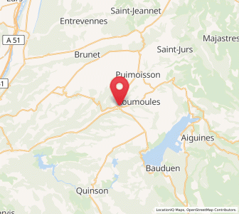 Map of Riez, Provence-Alpes-Côte d'Azur