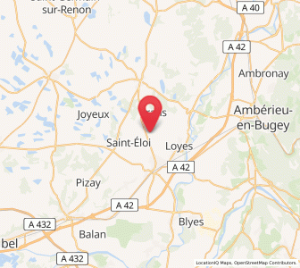 Map of Rignieux-le-Franc, Auvergne-Rhône-Alpes