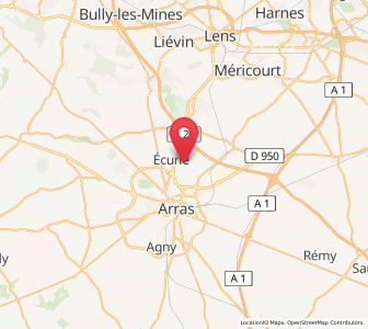 Map of Roclincourt, Hauts-de-France