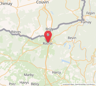Map of Rocroi, Grand Est