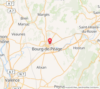 Map of Romans-sur-Isère, Auvergne-Rhône-Alpes