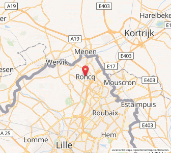 Map of Roncq, Hauts-de-France