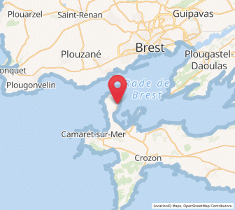 Map of Roscanvel, Brittany