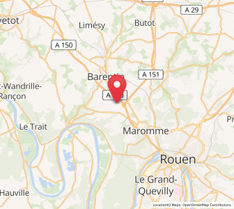 Map of Roumare, Normandy