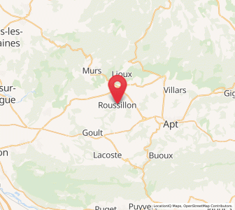 Map of Roussillon, Provence-Alpes-Côte d'Azur