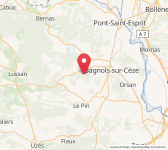 Map of Sabran, Occitanie