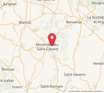 Map of Saint-Amant-de-Montmoreau, Nouvelle-Aquitaine