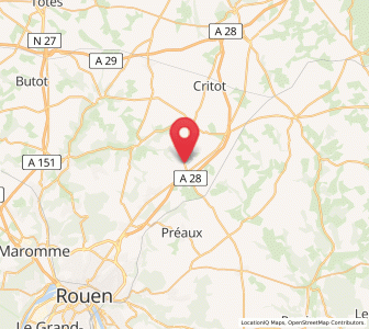 Map of Saint-André-sur-Cailly, Normandy
