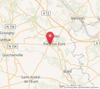 Map of Saint-Aquilin-de-Pacy, Normandy