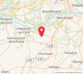 Map of Saint-Aubin-de-Luigné, Pays de la Loire