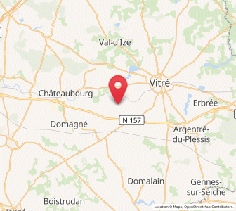 Map of Saint-Aubin-des-Landes, Brittany