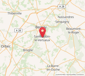 Map of Saint-Aubin-le-Vertueux, Normandy