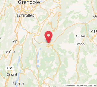 Map of Saint-Barthélemy-de-Séchilienne, Auvergne-Rhône-Alpes