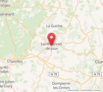 Map of Saint-Bonnet-de-Joux, Bourgogne-Franche-Comté