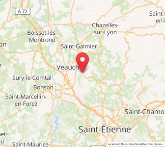 Map of Saint-Bonnet-les-Oules, Auvergne-Rhône-Alpes