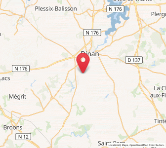 Map of Saint-Carné, Brittany