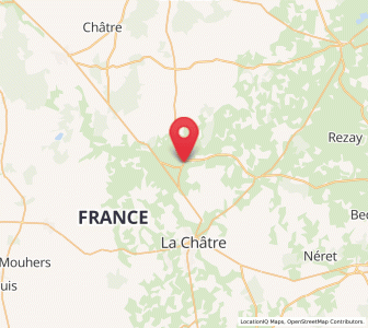 Map of Saint-Chartier, Centre