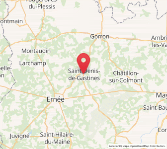Map of Saint-Denis-de-Gastines, Pays de la Loire