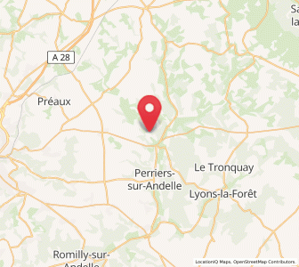Map of Saint-Denis-le-Thiboult, Normandy